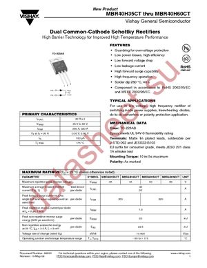 MBR40H45CT-E3/45 datasheet  